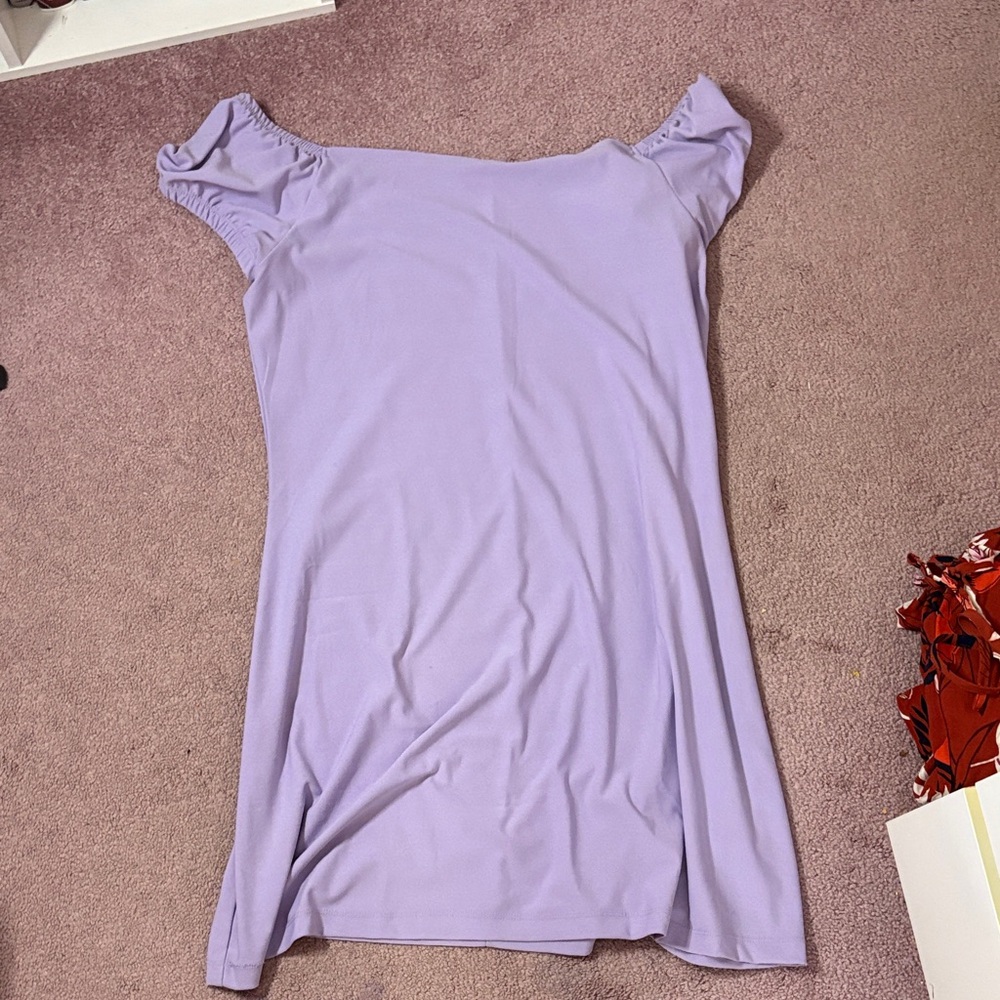 Ardene Lavender Off-Shoulder Dress